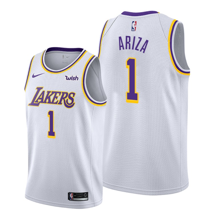 Men's Los Angeles Lakers Trevor Ariza #1 NBA 2021 Trade Association Edition White Basketball Jersey WLZ8283TR